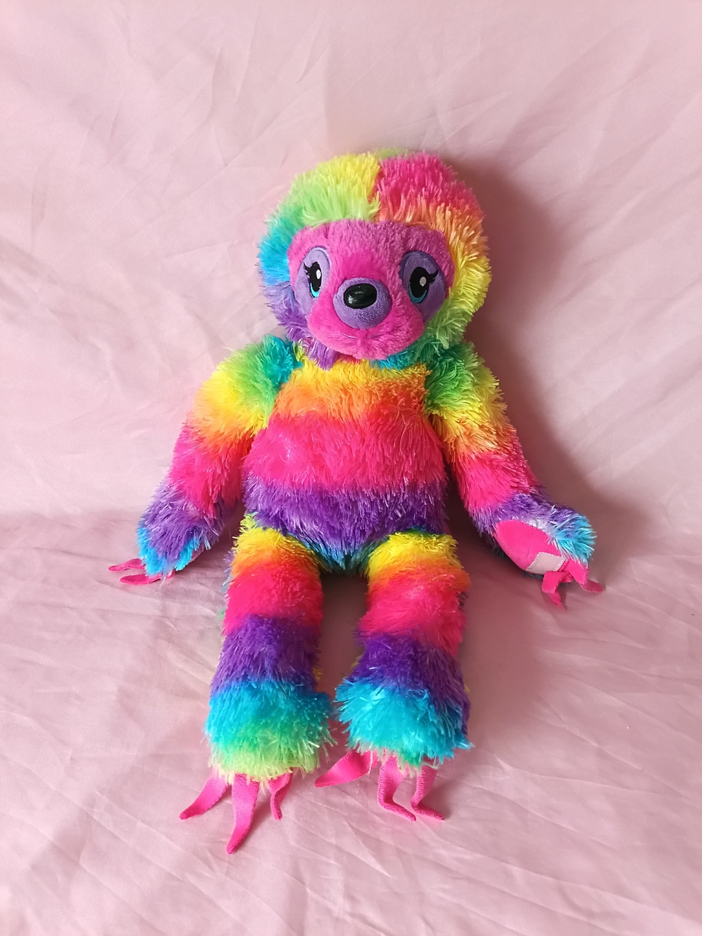 Rainbow Plush Sloth Soft Toy - Multicolor